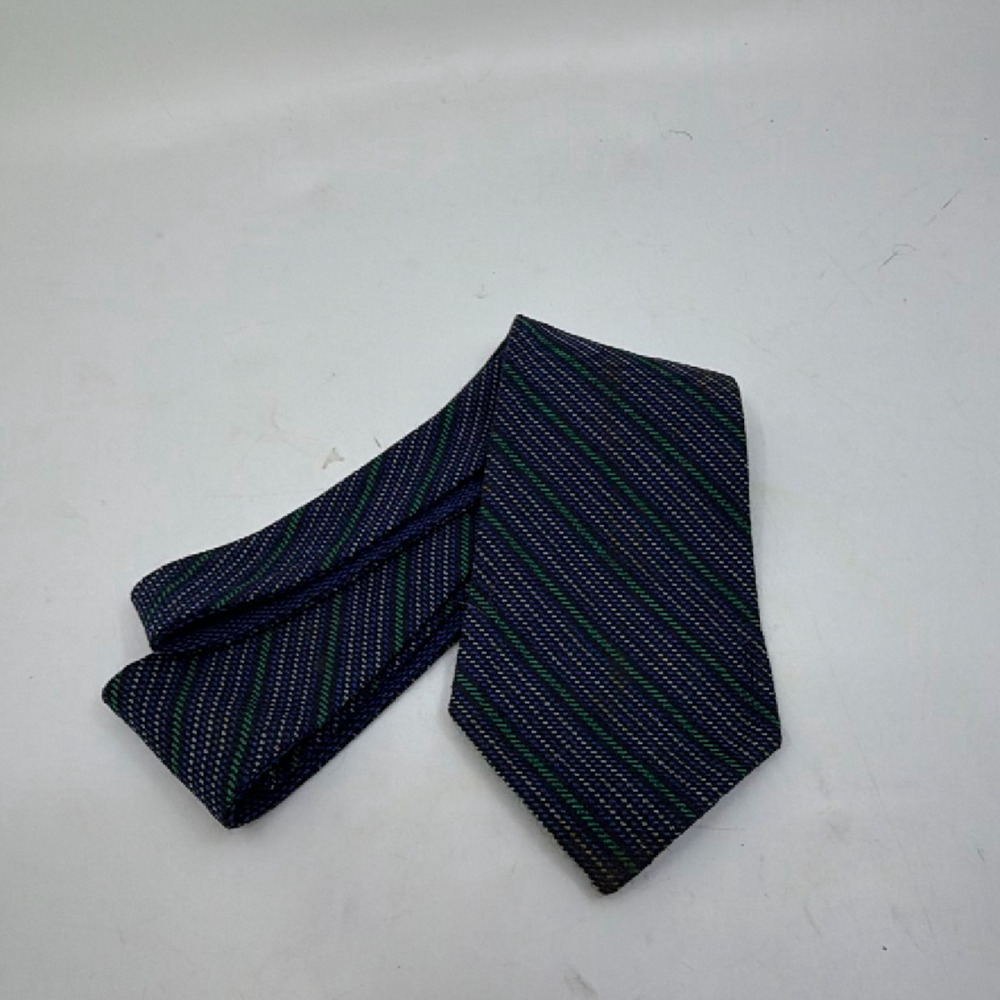 Mila Schön Blue Woven Silk Blend Necktie